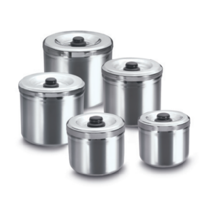 Juego potes p/ comida aluminio 5pzs EIRILAR